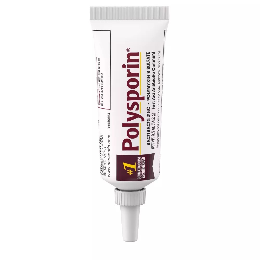 polysporin ointment on a white background