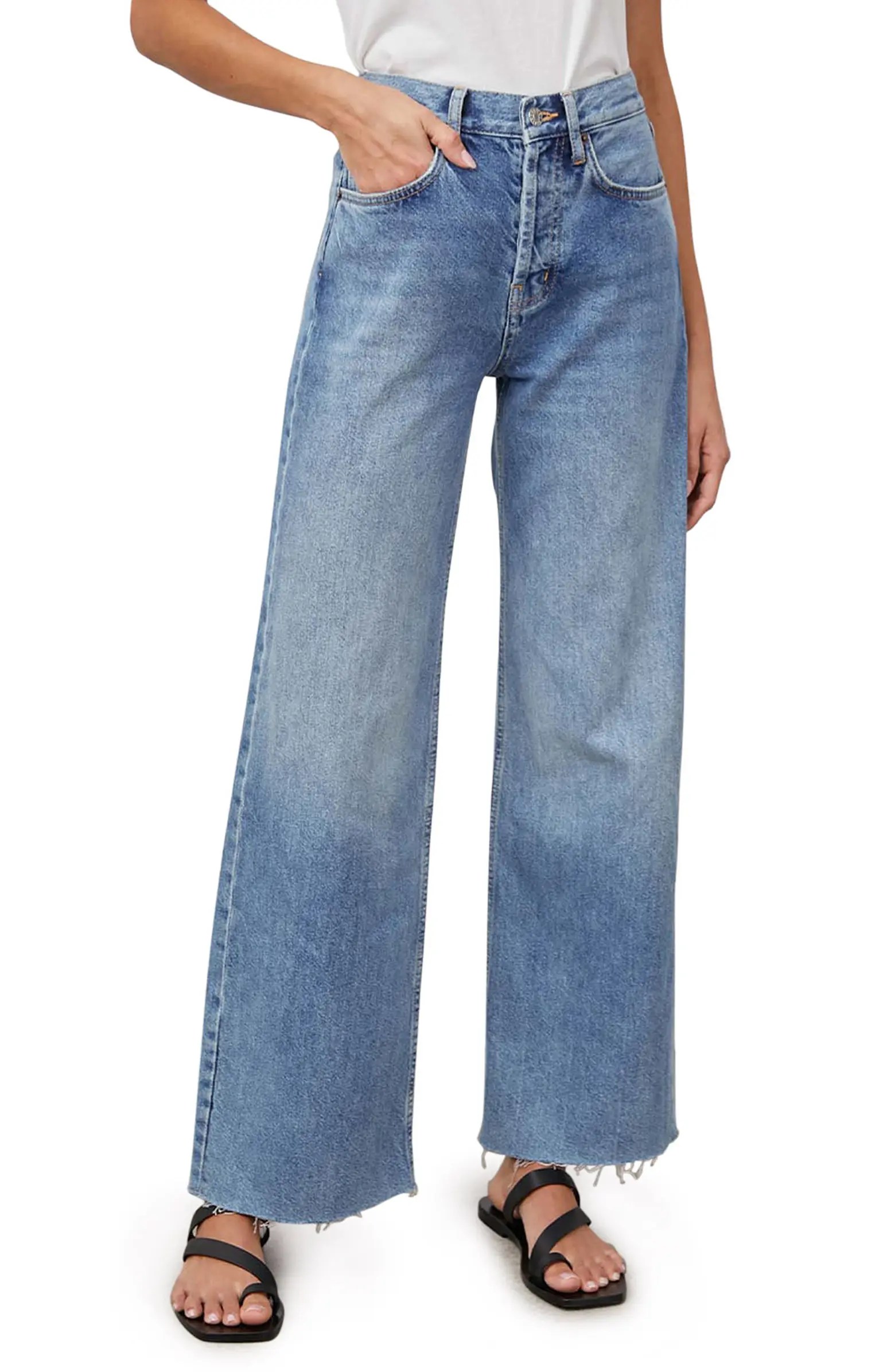 rails raw hem wide leg jeans, one of the best wide leg jeans