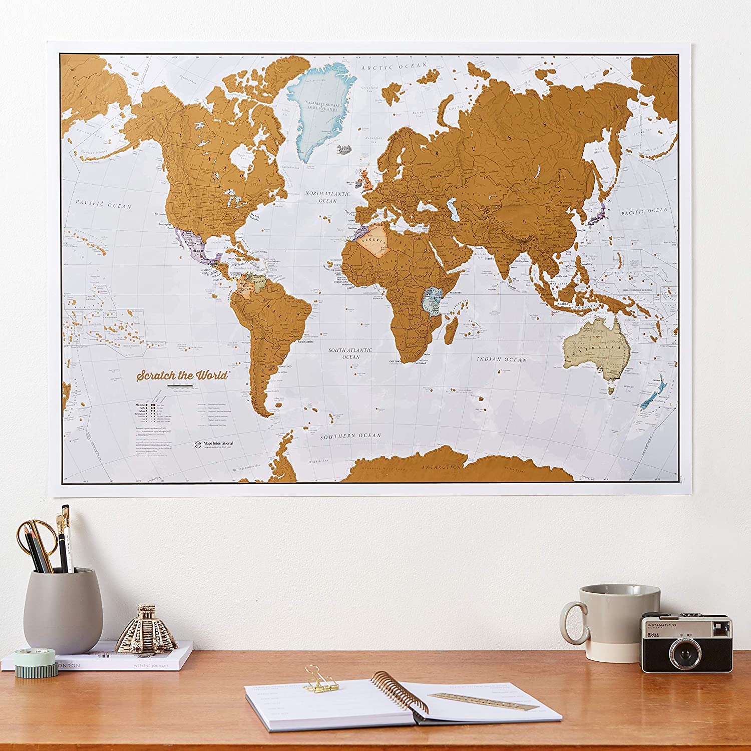 scratch off world map, one of the best valentine's day gifts for couples