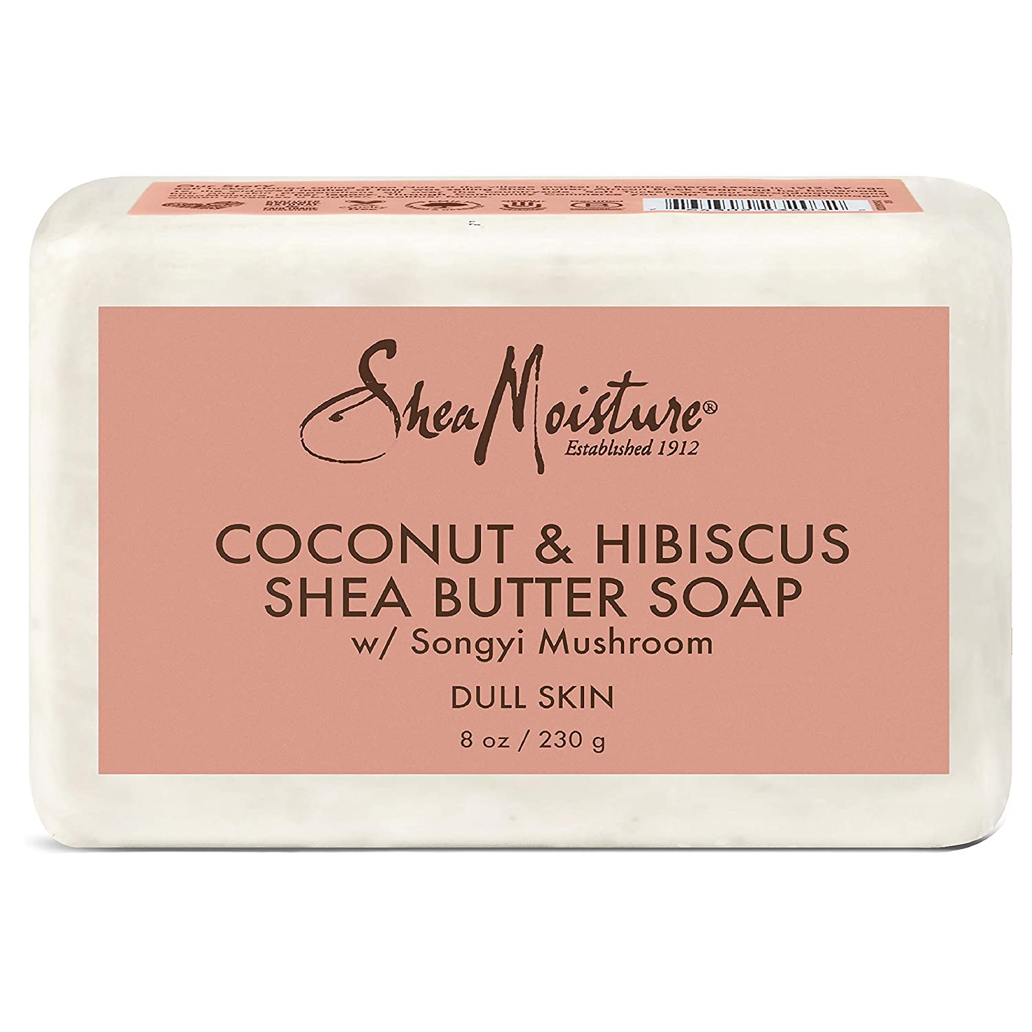 shea moisture bar soap on a white background