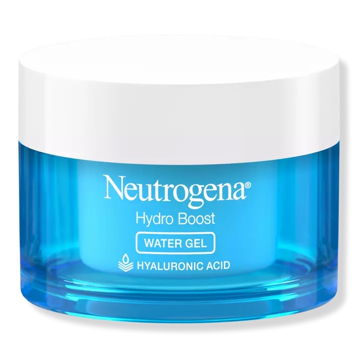 A tub of Neutrogena hydro boost water gel luxurious drugstore moisturizer