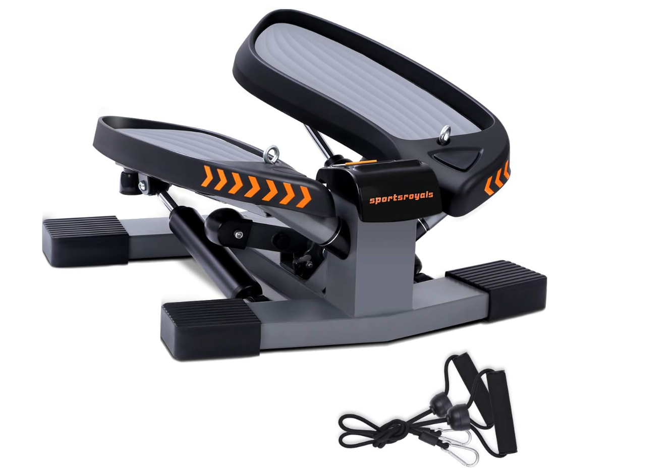 The sportsroyals stair stepper for at-home workouts with included resistance bands