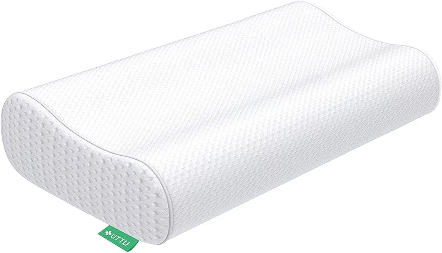 uttu sandwich pillow, one of the best pillows for side sleepers, on a white background