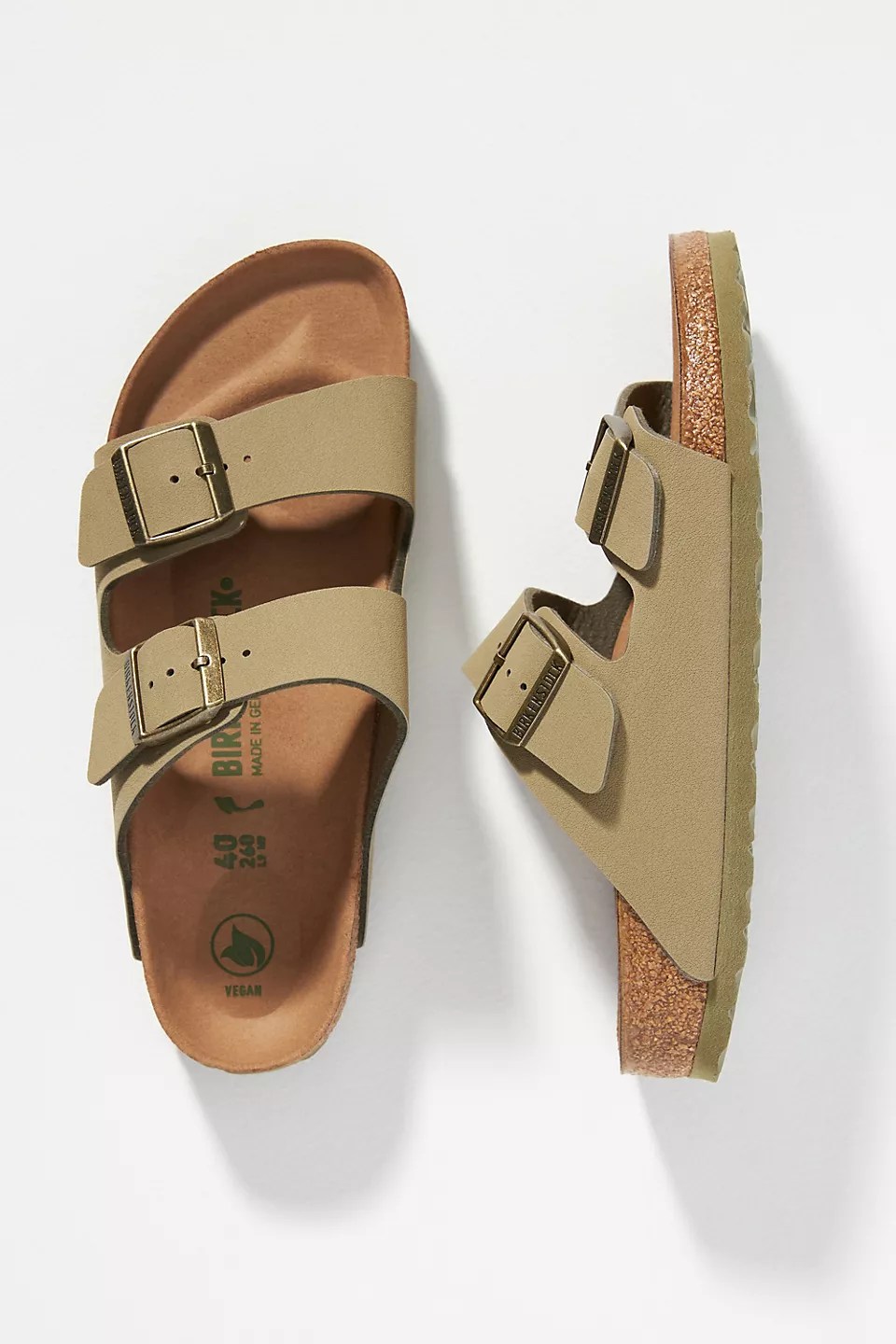 birkenstock arizona sandals in khaki