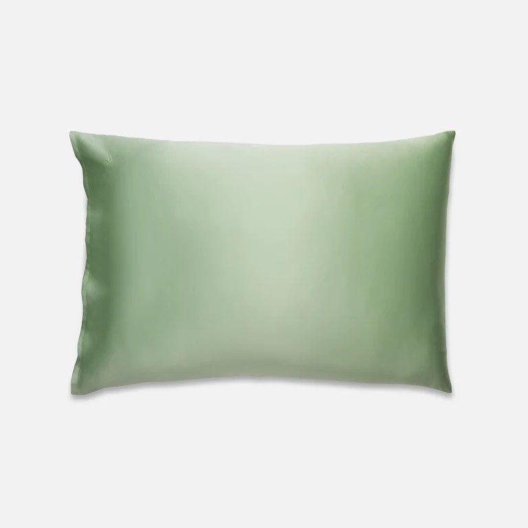 brooklinen silk pillowcase in green