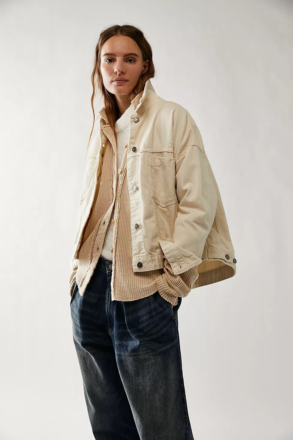 free people swing denim jacket, one of the best women's jackets for spring