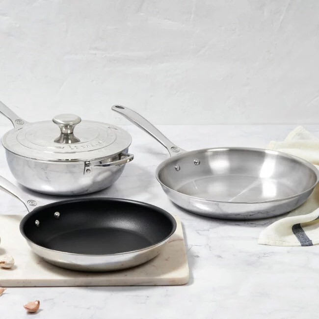 le creuset 4-piece stainless steel set