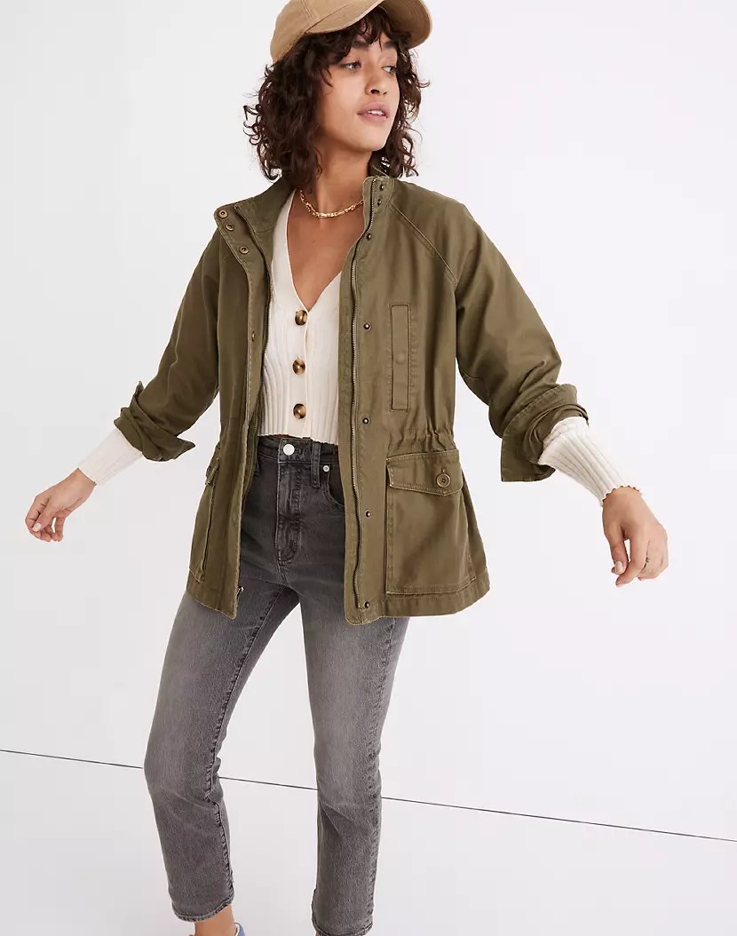 northover jacket from the madewell presidents' day sale