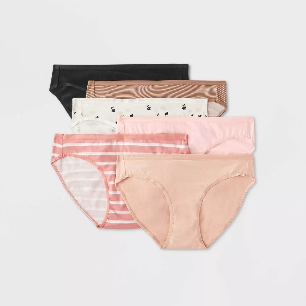 target auden underwear pack, gynecologist approved underwear on a light grey background