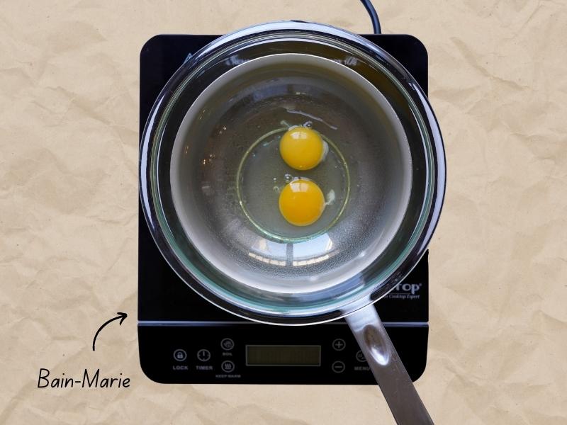 how to make the fluffiest scrambled eggs bain-marie