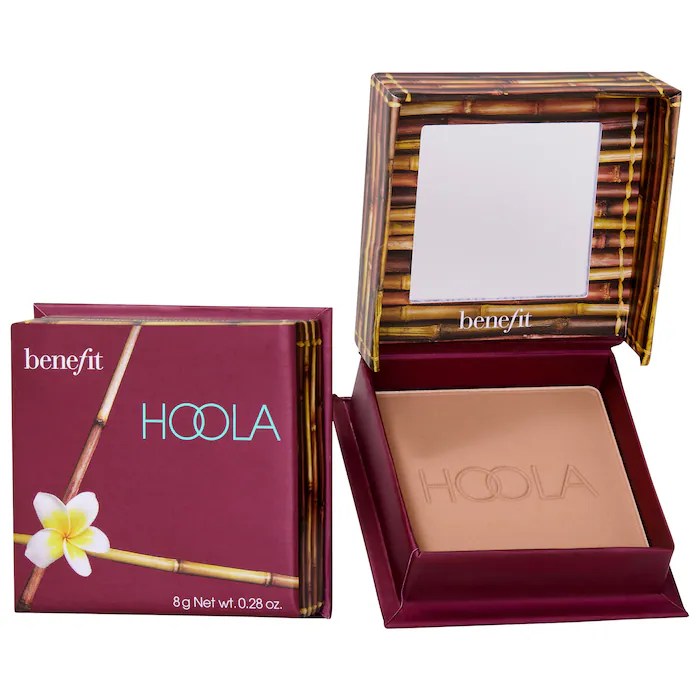benefit hoola bronzer, a natural looking bronzer, on a white background