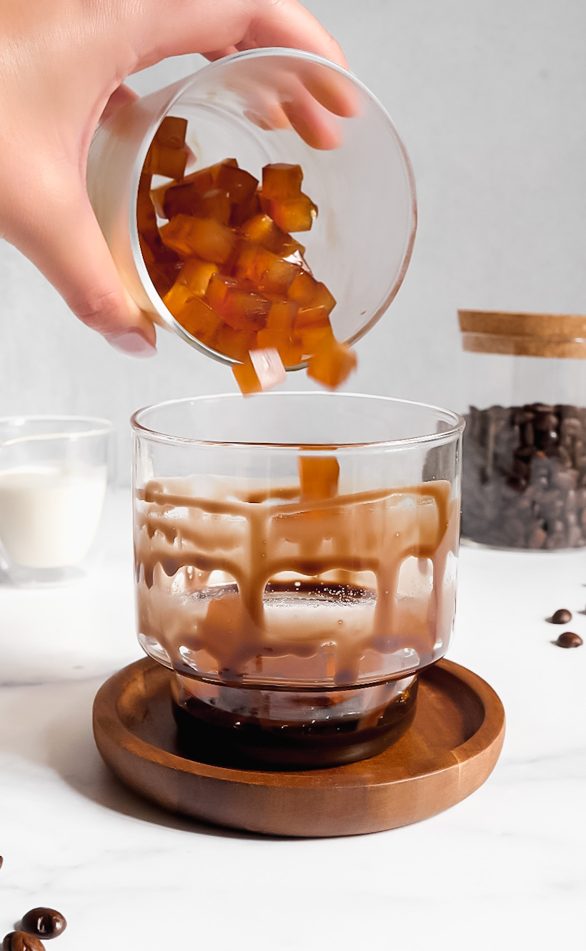 coffee ice poured