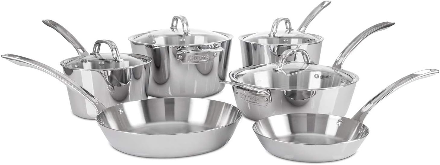 viking culinary 3-ply stainless steel set, a great mother's day food gift