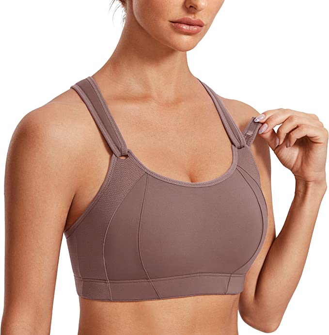 CLASSIC Cross Strap Workout Sports Bras Top for Women Padded Mid