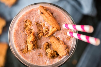 This High-Protein Peanut Butter Cookie Dough Smoothie Is So Thick, You Have To Eat It With a Spoon