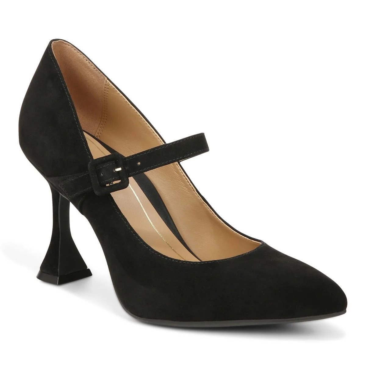 vionic collette black suede mary jane heel, one of the best orthopedic shoes for women