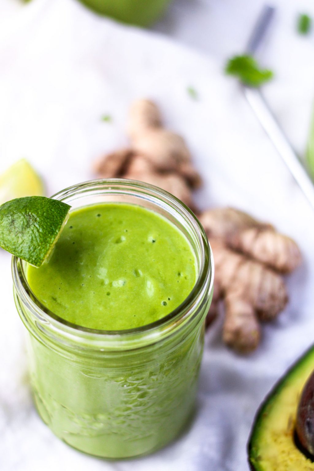 green smoothie antioxidant tropical ginger green smoothie