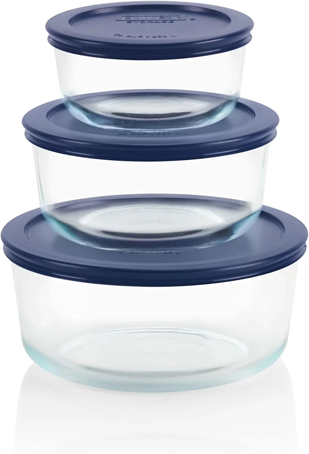 pyrex 6-piece glass food storage containers