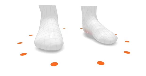 A 3D model of feet