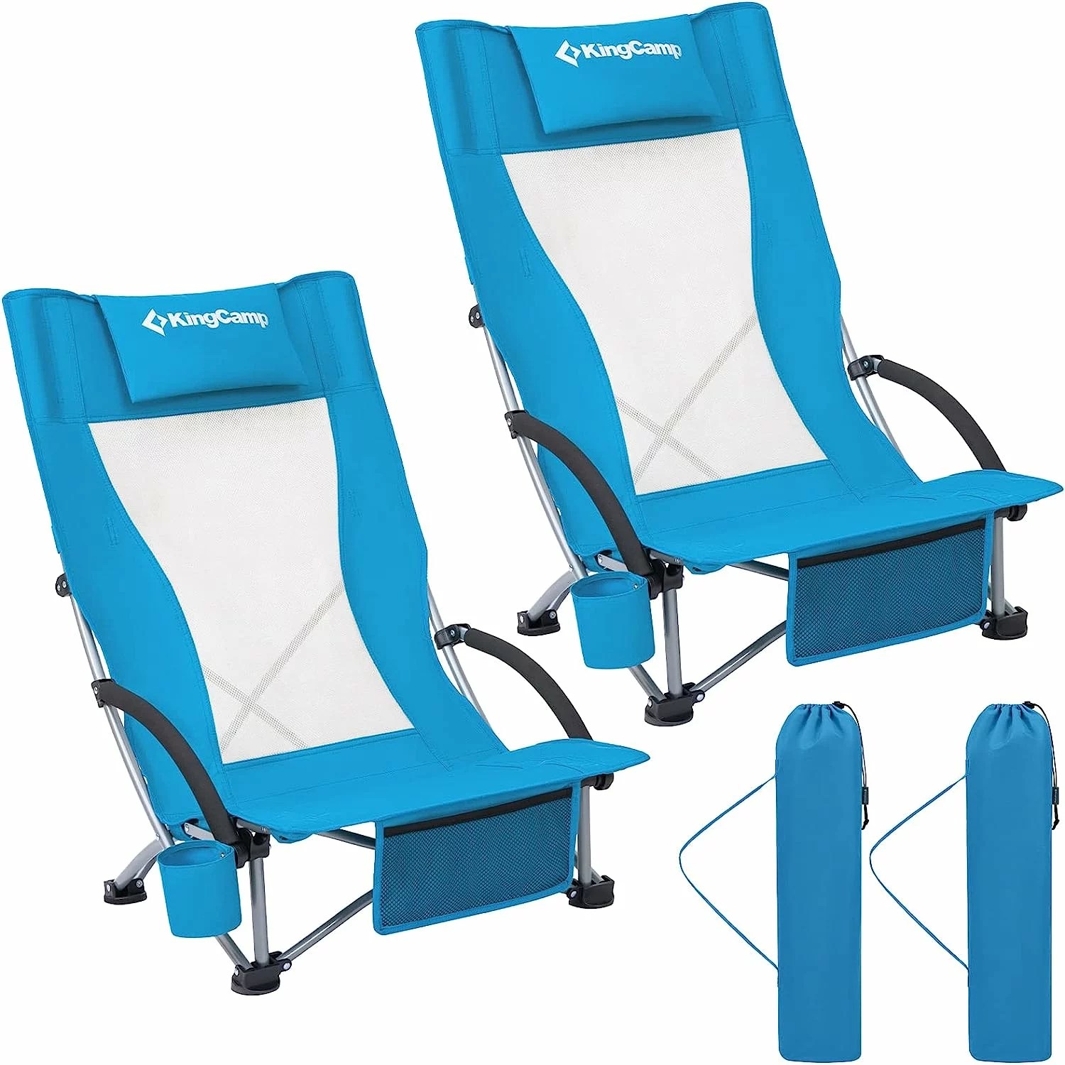 kingcamp low sling beach chairs