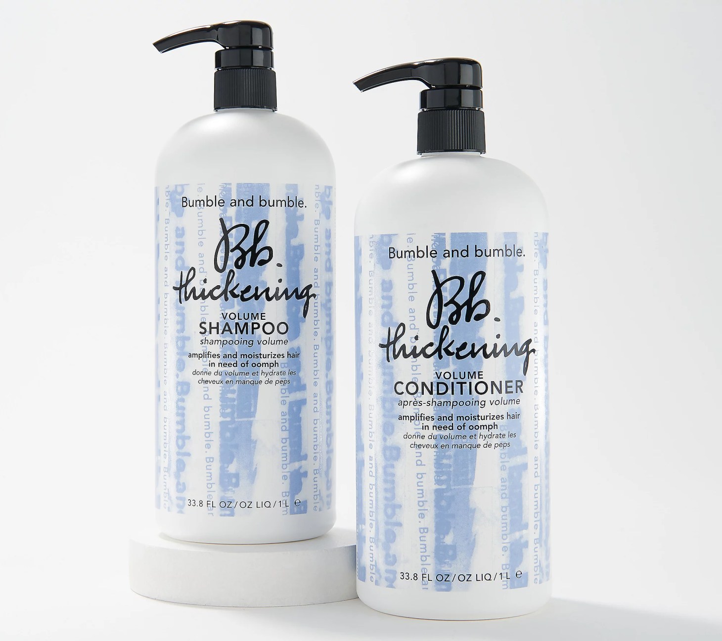 bumble and bumble thickening shampoo and conditioner on QVC