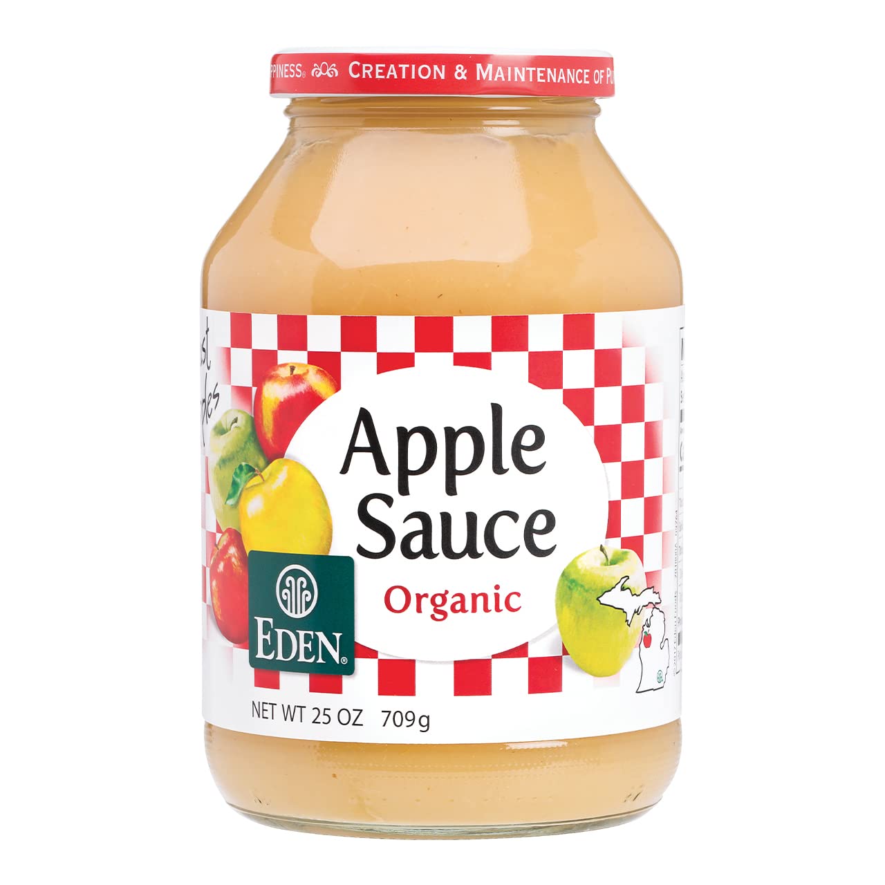jar of eden organic apple sauce