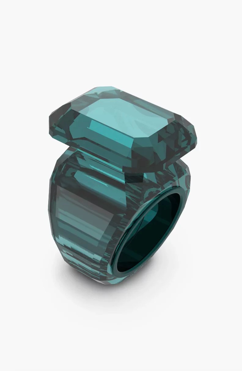 Swarovski Lucent Cocktail Ring in Emerald Oth
