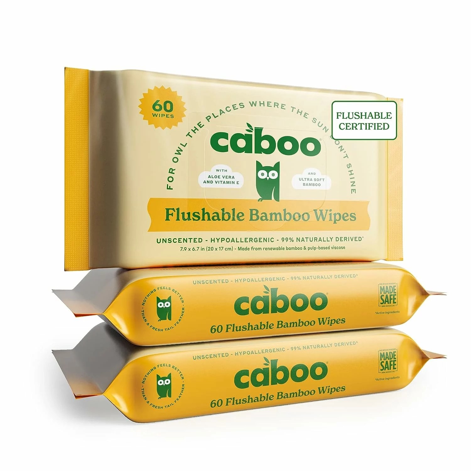 caboo bamboo flushable wipes