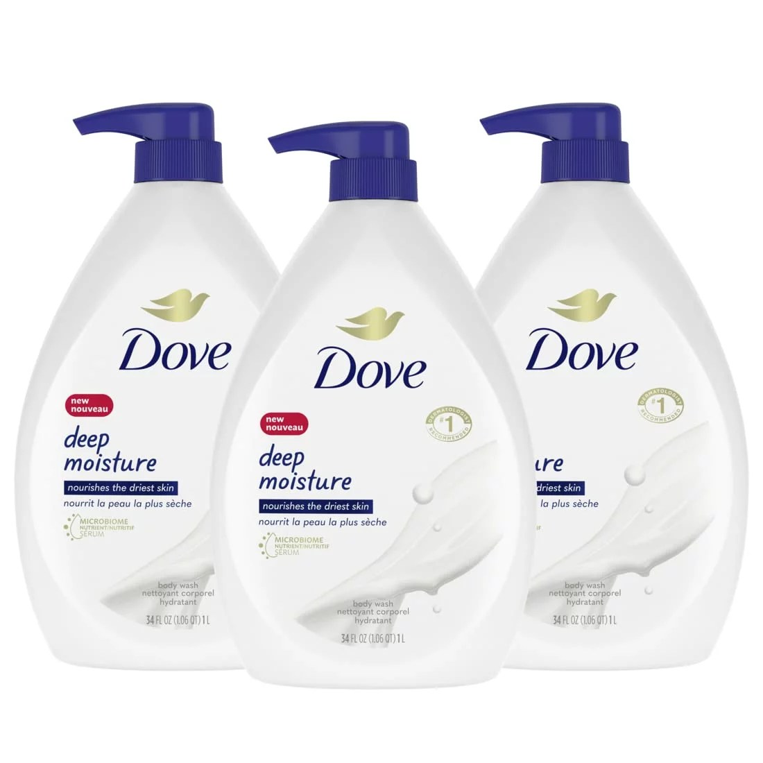 dove deep moisture body wash pack of 3