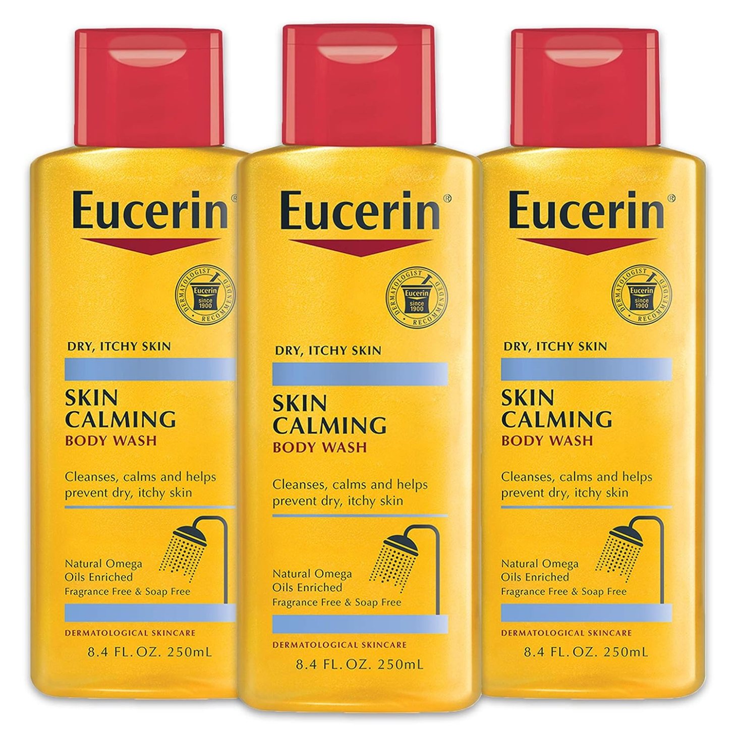 eucerin skin calming body wash pack of 3