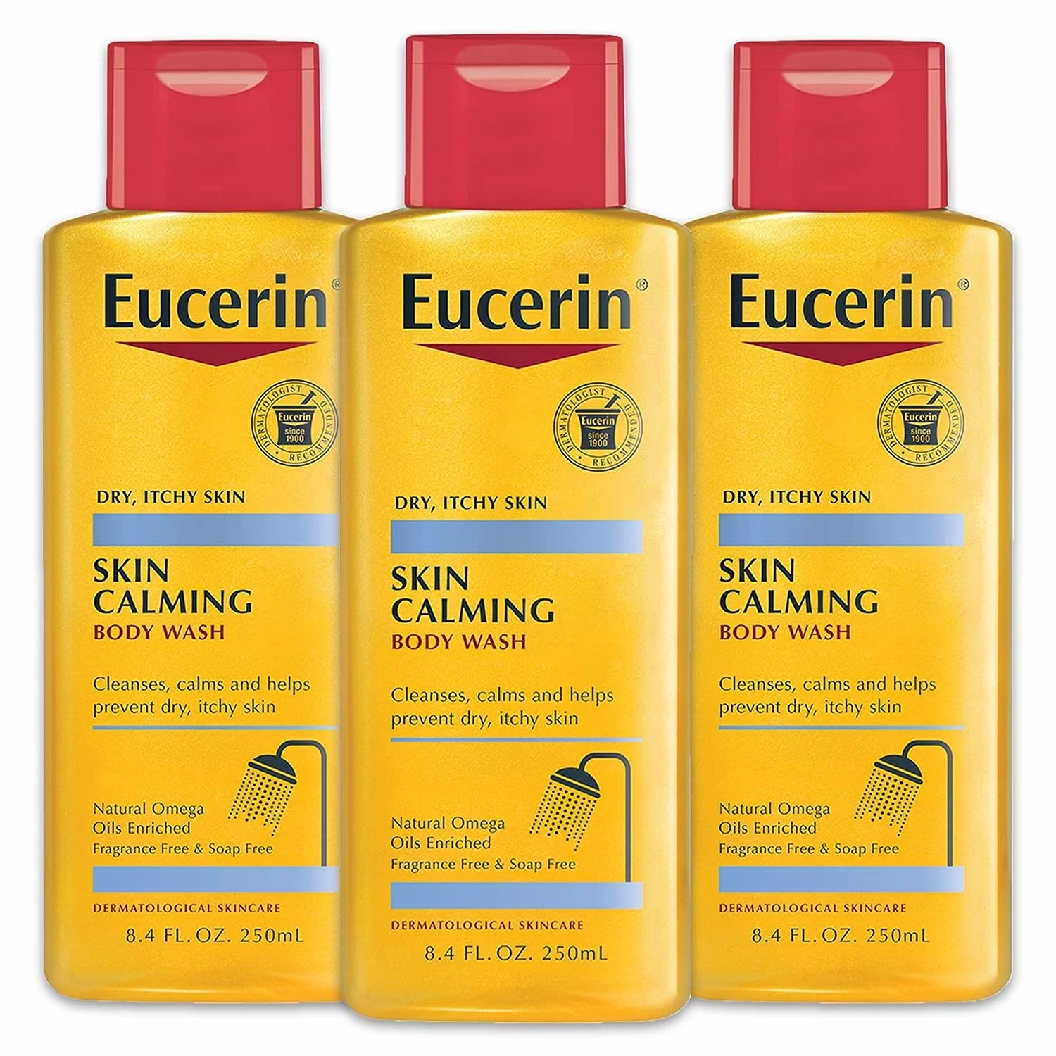 eucerin skin calming body wash pack of 3