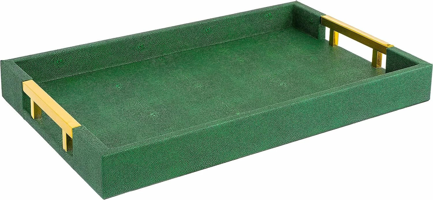 modern elegant emerald green tray