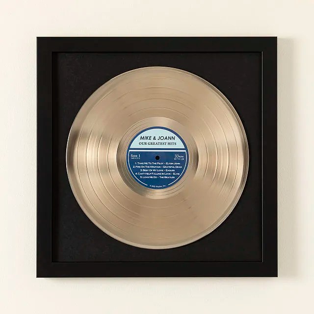 uncommon goods personalized platinum and gold record