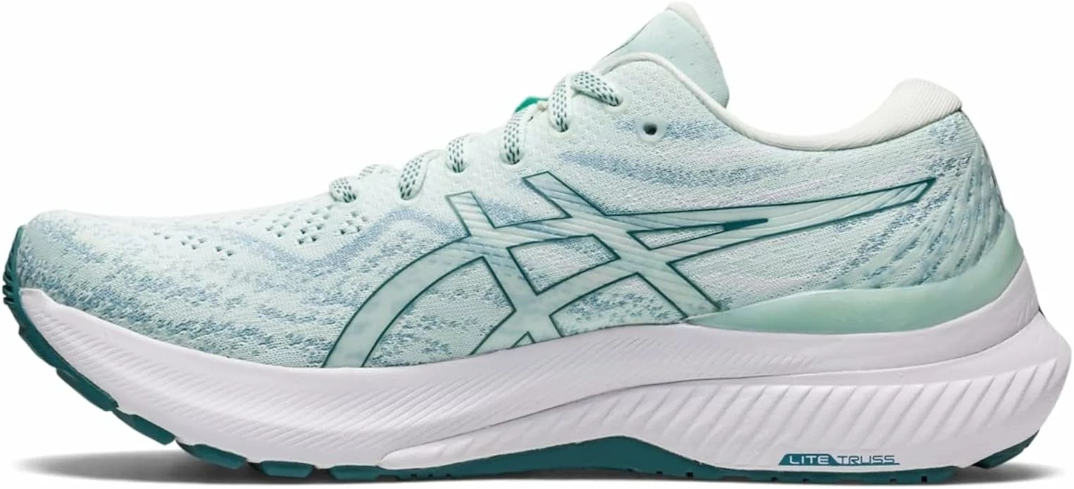 A light blue pair of asics gel kayano 29 running shoes on sale for prime big deal days