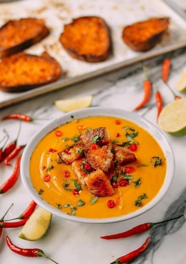 blended soups spicy butternut squash