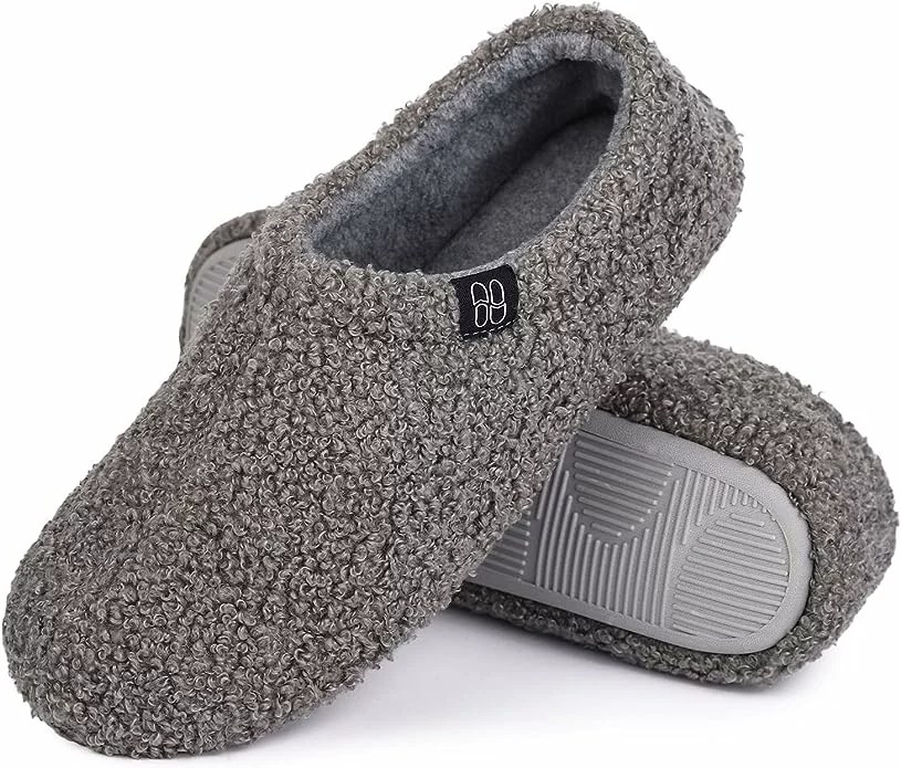 hometop fuzzy memory foam slippers