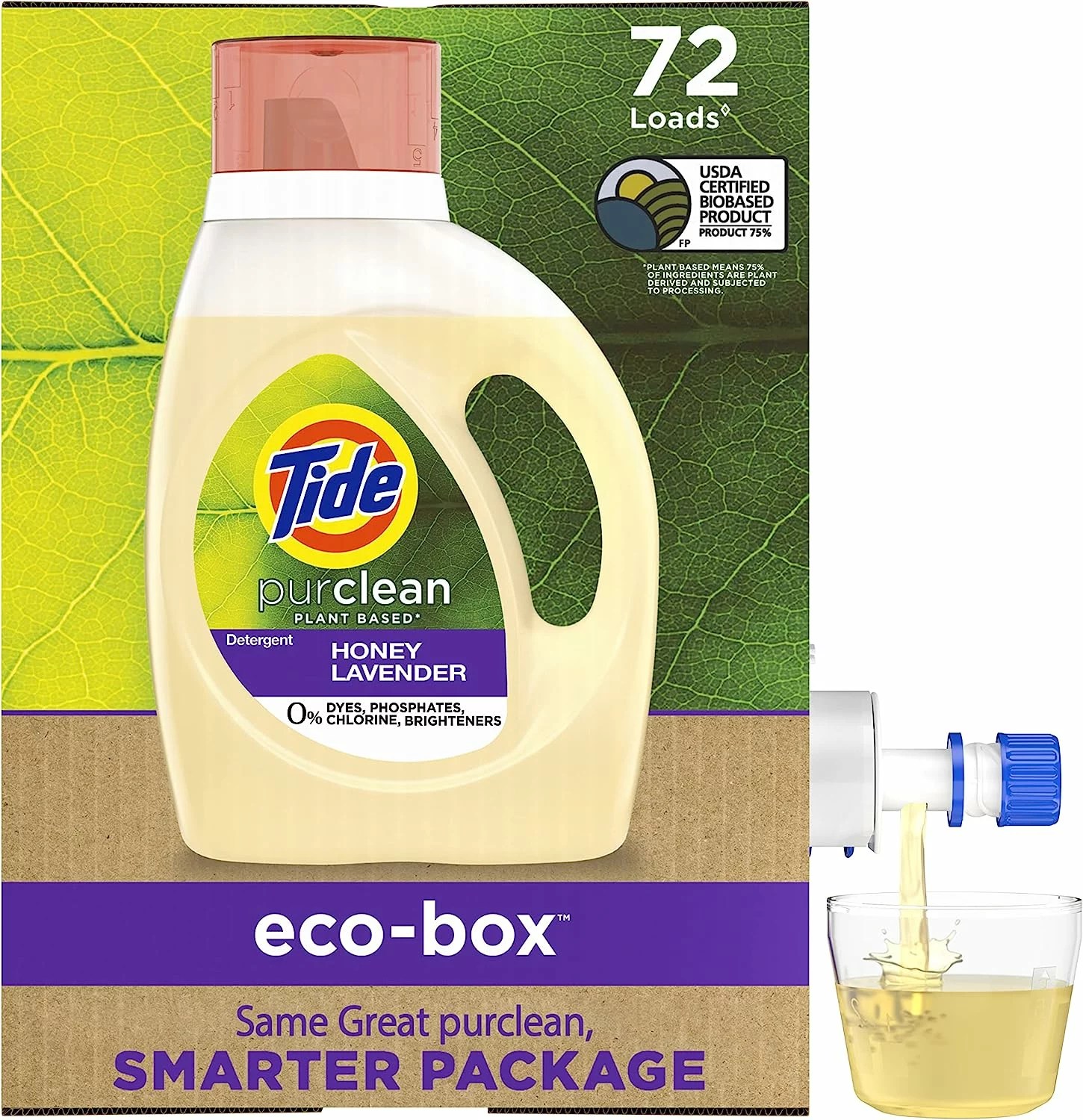 tide purclean plant-based epa safe natural laundry detergent