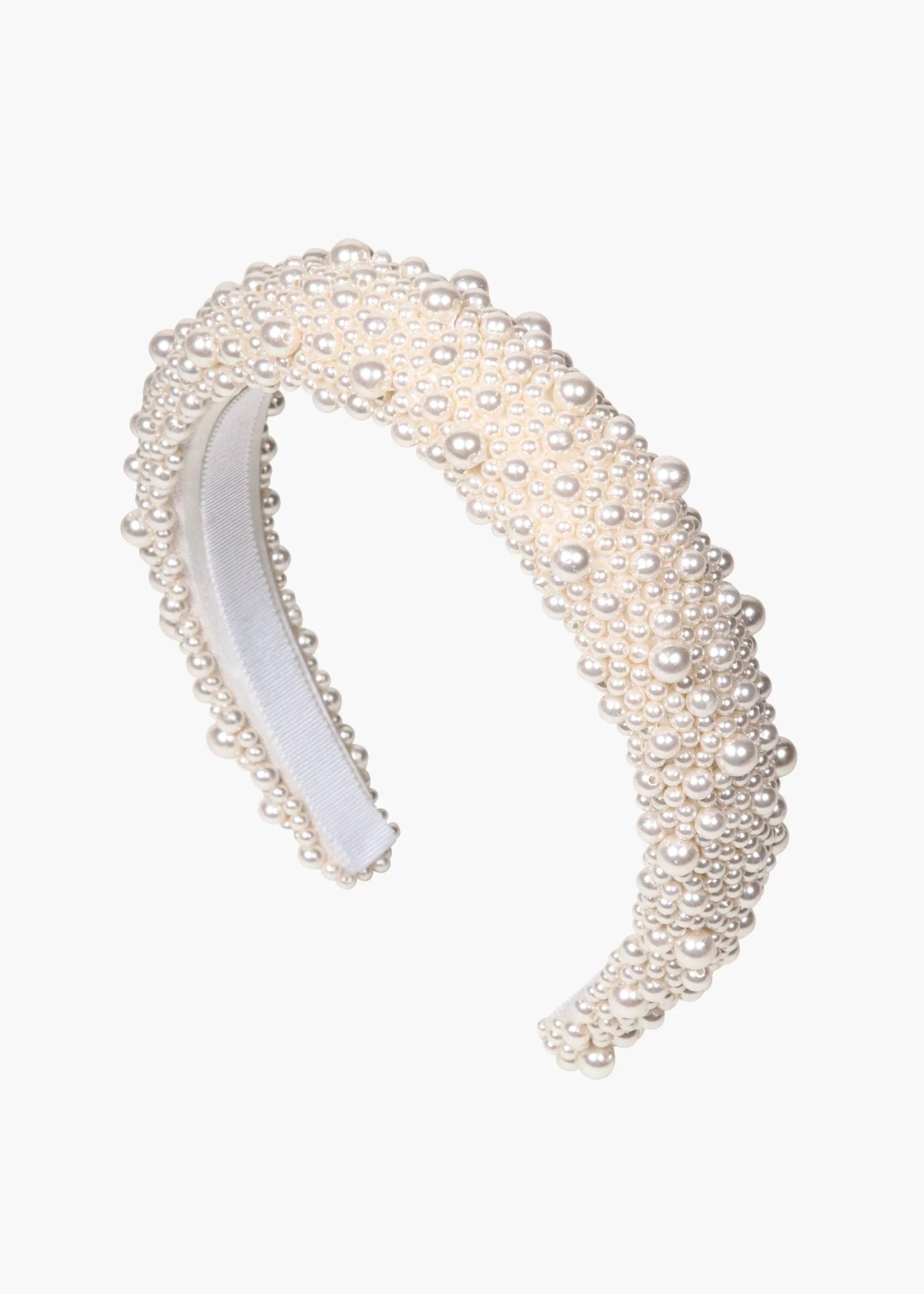 a white jennifer behr bailey pearl headband, a 30th anniversary gift for your wife