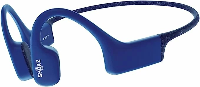 blue shokz open swim bone conduction headphones