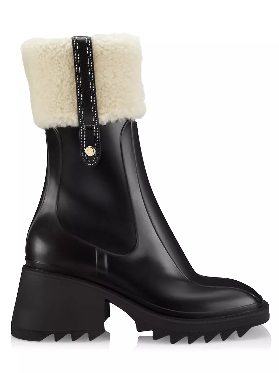 Chloe Betty Shearling-Lined Rubber Boots