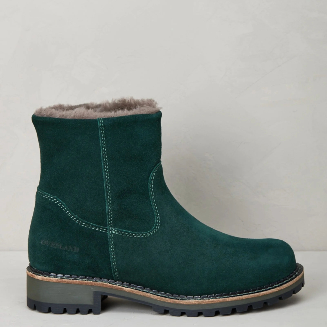 Overland Calib Shearling-Lined Waterproof Suede Boots