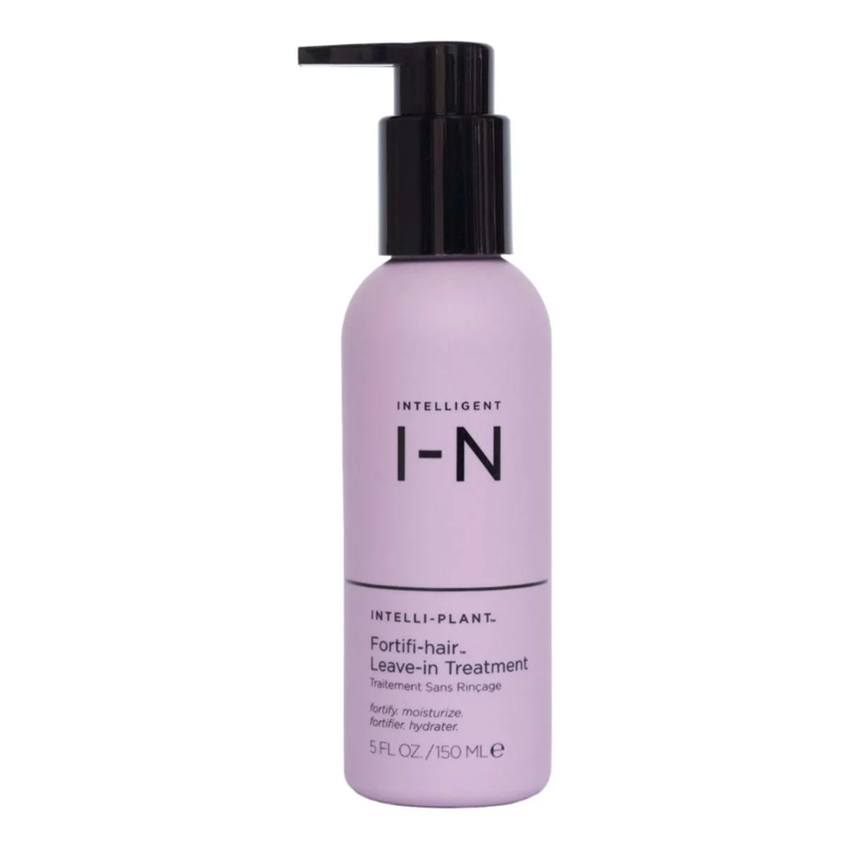 a bottle of intelligent nutrients fortifihair leave in treatment, a streamlined beauty product