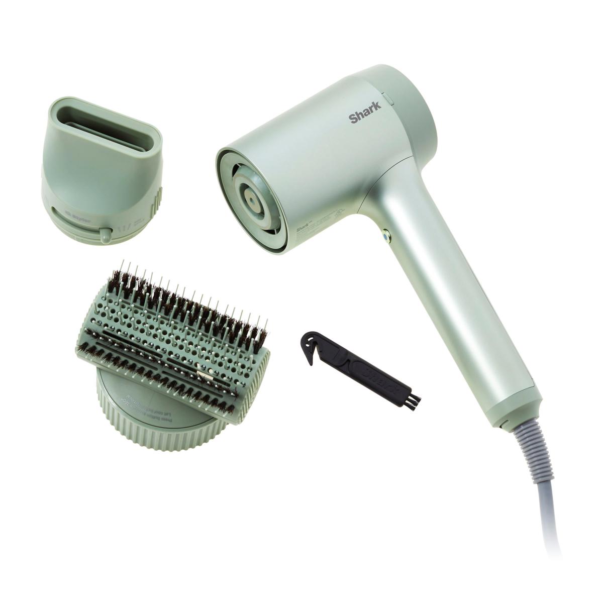 a matcha green shark hyperair 3 piece hair dryer, a top-rated hair tool from HSN