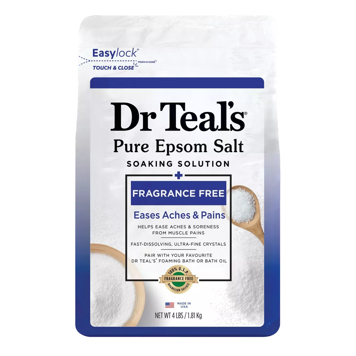 Dr. Teal’s Unscented Pure Epsom Bath Salt