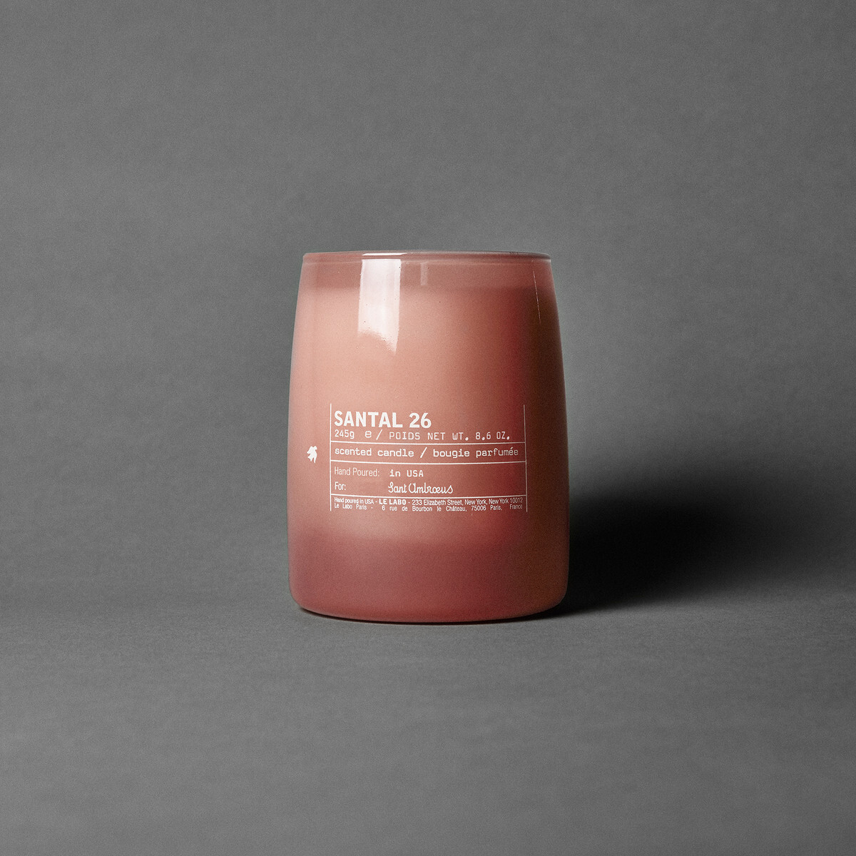 Le Labo x Sant Ambroeus santal 26, one of the best valentine's day candles