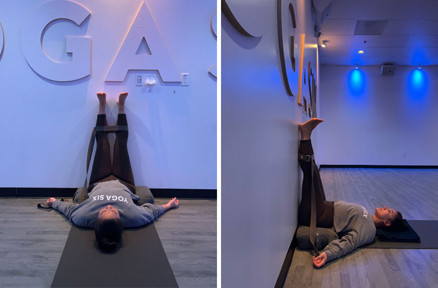 restorative yoga poses legs up the wall