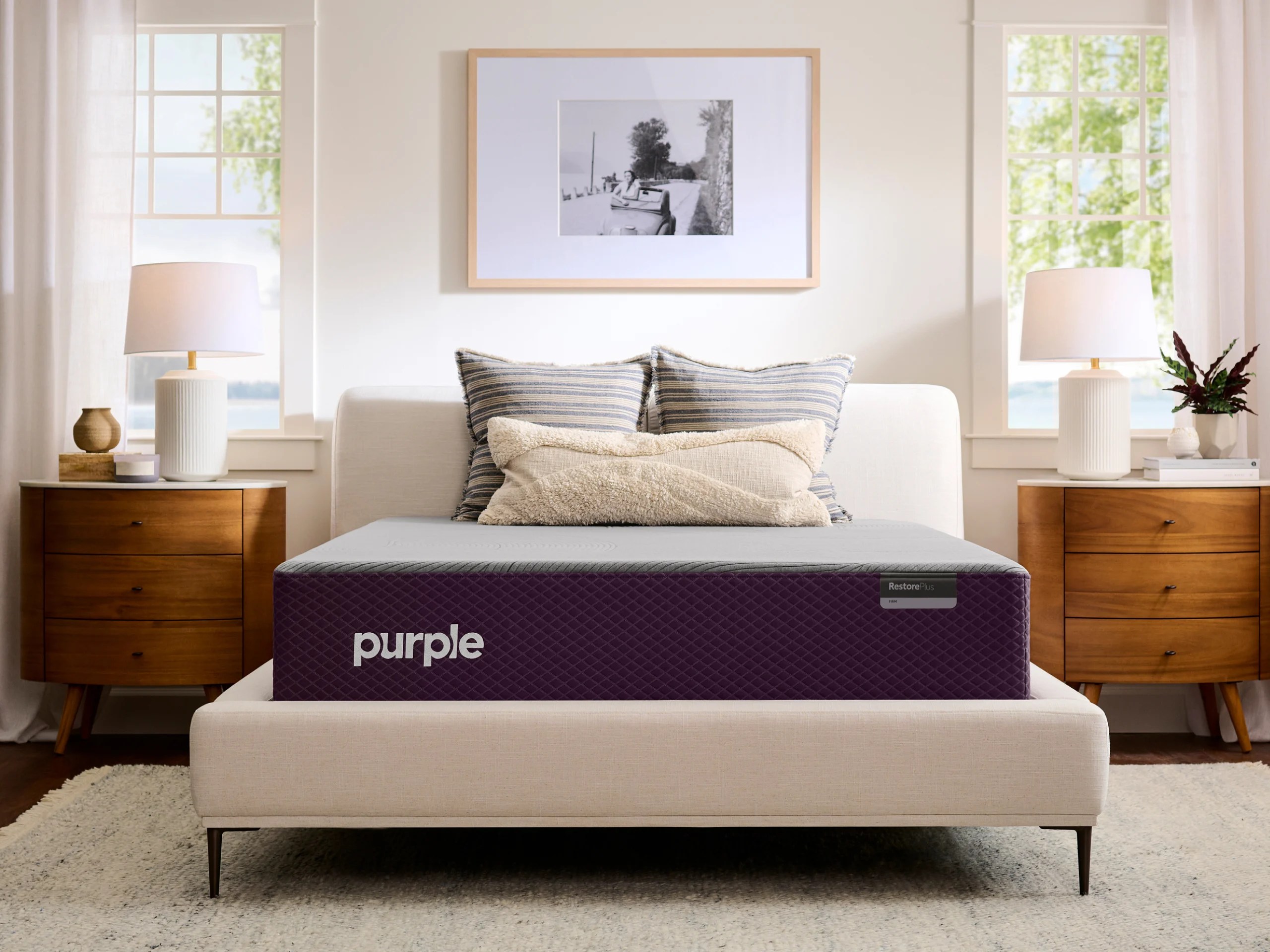 purple restore plus hybrid mattress, one of the best firm mattress options