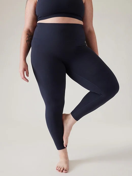 Fengbay High Waist Yoga Pants, Pocket Yoga Pants Tummy Control Workout  Running 4 Way Stretch Yoga Leggings Navy Blue
