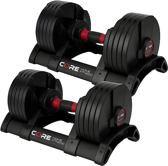core fitness dumbbells, one of the best adjustable dumbbell weights