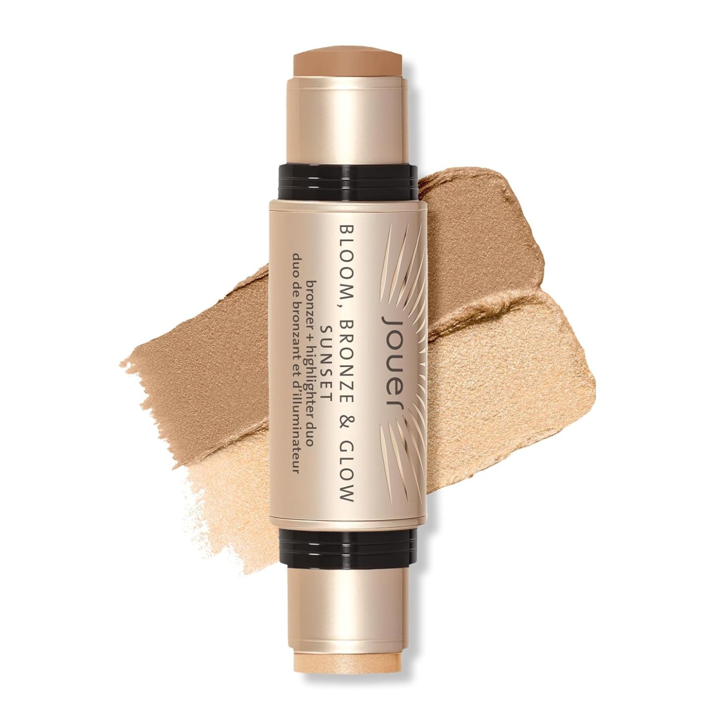 jouer bloom bronze and glow bronzer stick and highlighter